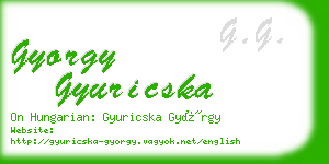 gyorgy gyuricska business card